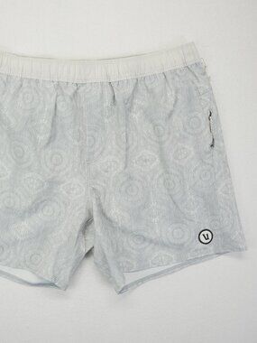 Vuori Cape Shorts Men’s XL Geo 6" Gym Linerless Running Performance Blue